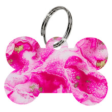 Cargar imagen en el visor de la galería, NEON PINK MARBLE PET TAG